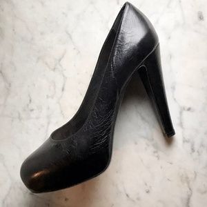 Emporio Armani Black Leather Pumps